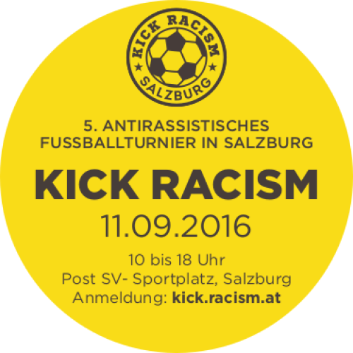Kick Racism Sticker 2016 Back